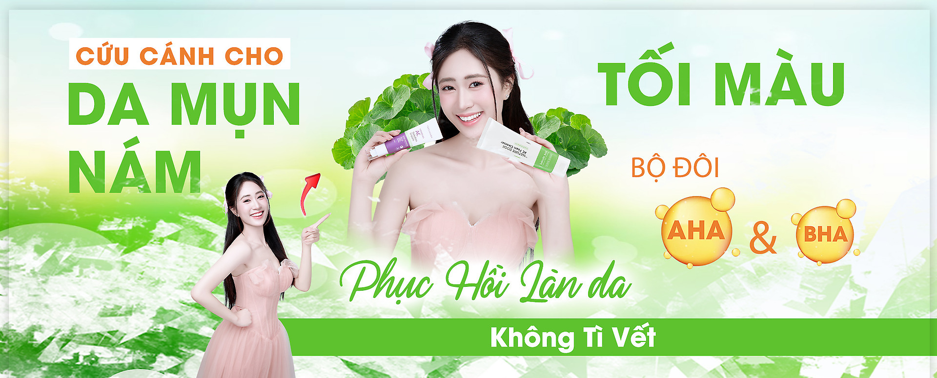 COMBO NGỪA MỤN THUẦN CHAY NATURE BOOK