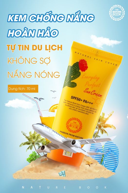 TỰ TIN DU LỊCH KHÔNG LO NẮNG NÓNG VỚI KEM CHỐNG NẮNG HOÀN HẢO NATURE BOOK