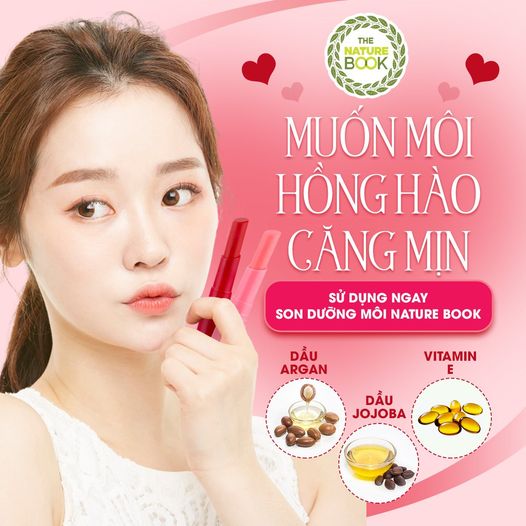  MUỐN MÔI HỒNG HÀO CĂNG MỊN - LỰA CHỌN NGAY SON DƯỠNG MÔI NATURE BOOK  