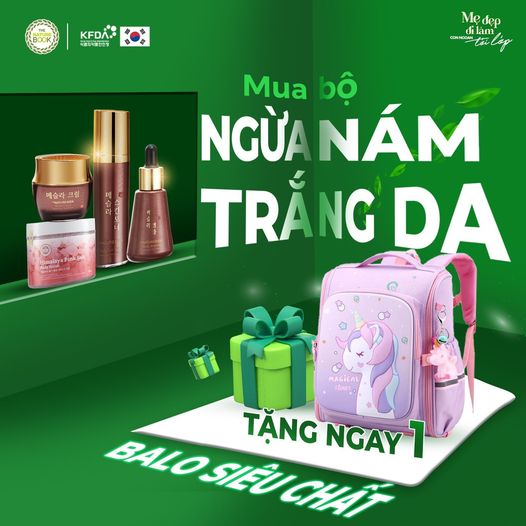 MUA BỘ NGỪA NÁM TRẮNG DA - TẶNG NGAY BALO SIÊU CHẤT