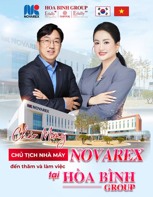 CHÀO MỪNG CHỦ TỊCH NHÀ MÁY NOVAREX ĐẾN THĂM VÀ LÀM VIỆC TẠI HÒA BÌNH GROUP 