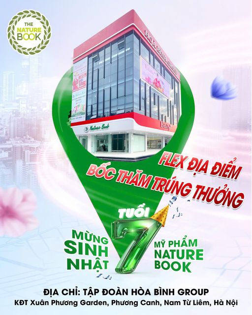 Flex to đùng: Địa điểm bốc thăm trúng thưởng cực cháy mừng sinh nhật Nature Book tròn 7 tuổi 