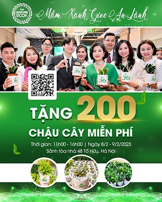 Nature Book tặng 200 chậu cây xanh cho cán bộ nhân viên văn phòng tòa nhà Viwaseen số 48 Tố Hữu, Từ Liêm, Hà Nội