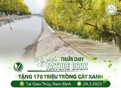 Chủ tịch Hòa Bình Group, đại diện thương hiệu mỹ phẩm thuần chay Nature Book trao tặng huyện Giao Thủy, Nam Định 170 triệu trồng cây xanh thực hiện hóa ước mơ vì một 