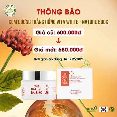 THÔNG BÁO THAY ĐỔI GIÁ SẢN PHẨM KEM DƯỠNG TRẮNG HỒNG VITA WHITE