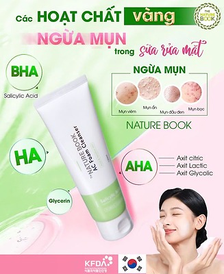  KHÔNG LO MỤN NỮA!!! - Vì đã có sữa rửa mặt ngừa mụn Nature Book! 