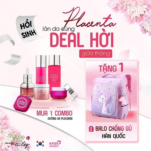 HỒI SINH LÀN DA CÙNG PLACENTA - DEAL HỜI GIỮA THÁNG