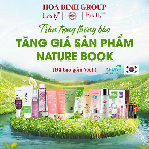 THÔNG BÁO TĂNG GIÁ MỸ PHẨM THUẦN CHAY HÀN QUỐC NATURE BOOK